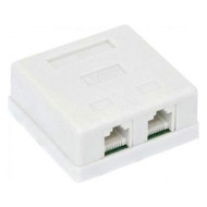 Розетка накладная EVROMEDIA 2xRJ-45 Cat.5e FTP White (MB-STP2)