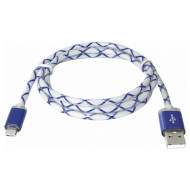 Кабель DEFENDER USB08-03LT USB2.0 AM/Micro-BM Blue 1м (87555)