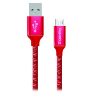 Кабель COLORWAY Nylon Braided USB to Micro-B 2.1A 1м Red (CW-CBUM002-RD)