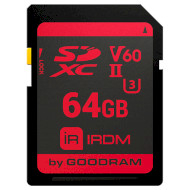 Карта памяти GOODRAM SDXC IRDM S6B0 64GB UHS-II U3 V60 (IR-S6B0-0640R11)