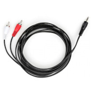 Кабель VINGA mini-jack 3.5 мм - 2RCA 3м Black (VCPDCJ35MRCA23BK)