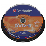 DVD-R VERBATIM AZO Matt Silver 4.7GB 16x 10pcs/spindle (43523)