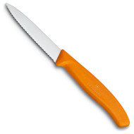 Нож кухонный для овощей VICTORINOX SwissClassic Serrated Orange 80мм (6.7636.L119)