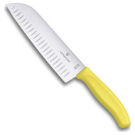 Нож кухонный VICTORINOX SwissClassic Santoku Yellow 170мм (6.8526.17L8B)