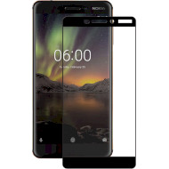 Защитное стекло POWERPLANT Full Screen Black для Nokia 6.1 (GL605262)