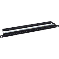 Патч-панель KINGDA 0.5U 19" 24-port UTP Cat.5e (KD-PP46-UTP-C5E-24P-0.5U)