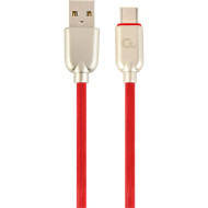 Кабель CABLEXPERT USB Type-C Premium Rubber 1м Red (CC-USB2R-AMCM-1M-R)