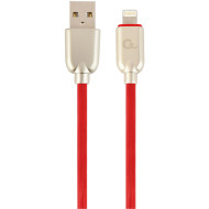 Кабель CABLEXPERT Premium Rubber Apple Lightning 1м Red (CC-USB2R-AMLM-1M-R)