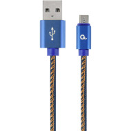 Кабель CABLEXPERT Premium Denim USB Type-C 2м Blue (CC-USB2J-AMCM-2M-BL)