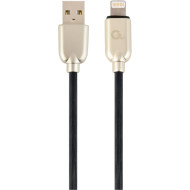 Кабель CABLEXPERT Premium Rubber Apple Lightning 2м Black (CC-USB2R-AMLM-2M)