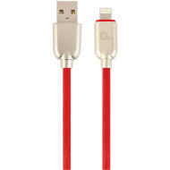 Кабель CABLEXPERT Premium Rubber Apple Lightning 2м Red (CC-USB2R-AMLM-2M-R)