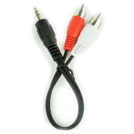 Кабель CABLEXPERT mini-jack 3.5 мм - 2RCA 0.2м Black (CCA-458/0.2)