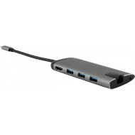 Порт-репликатор VERBATIM USB-C Multiport Hub USB 3.0, HDMI, Gigabit Ethernet (49141)