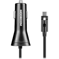 Автомобильное зарядное устройство MODECOM Royal 1xUSB-A, QC3.0 Black w/USB-C cable (ZT-MC-KULC-02)