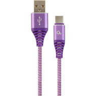 Кабель CABLEXPERT USB2.0 AM/CM Premium 2м Purple (CC-USB2B-AMCM-2M-PW)