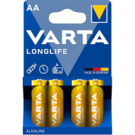 Батарейка VARTA Longlife AA 4шт/уп (04106 101 414)