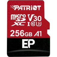 Карта памяти PATRIOT microSDXC EP 256GB UHS-I U3 V30 A1 Class 10 + SD-adapter (PEF256GEP31MCX)