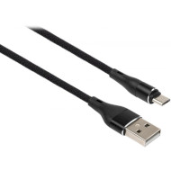 Кабель VINGA USB 2.0 AM to Micro-BM Black 1м (VCPDCMCANB1BK)