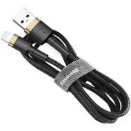 Кабель BASEUS Cafule Cable USB for Lightning 3м Gold/Black (CALKLF-RV1)