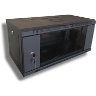 Настенный шкаф 19" HYPERNET WMNC-35-6U-Flat-Black (6U, 600x350мм, RAL9005)