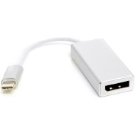 Адаптер POWERPLANT USB-C - DisplayPort 0.15м White (CA911851)