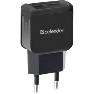Зарядное устройство DEFENDER EPA-13 2xUSB-A, 5V/2.1A, 10.5W Black (83840)