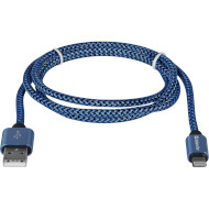 Кабель DEFENDER ACH01-03T PRO USB2.0 AM/Apple Lightning Blue 1м (87811)