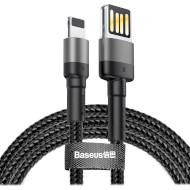 Кабель BASEUS Cafule Cable Special Edition USB for Lightning 1м Gray/Black (CALKLF-GG1)