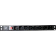 Блок розеток ESERVER 19", 1U, 8xSchuko, 16А, с выключателем, без кабеля (WT-2261A-GER-8WAY-WO)
