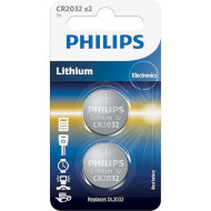 Батарейка PHILIPS Lithium CR2032 2шт/уп (CR2032P2/01B)