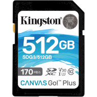 Карта памяти KINGSTON SDXC Canvas Go! Plus 512GB UHS-I U3 V30 Class 10 (SDG3/512GB)
