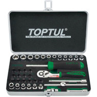 Набор инструментов автомобильный TOPTUL Dr. Socket Set 38пр (GCAD3801)