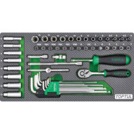 Набор инструментов TOPTUL Tool Set A Tray Size Carbon 50пр (GEA5004)