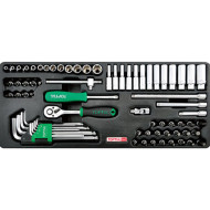 Набор инструментов TOPTUL Dr. Socket Set B Tray Size 72пр (GCAT7202)