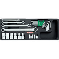 Набор инструментов TOPTUL Star Wrench, Sockets & Key Wrench Set 23пр (GAAT2302)