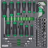 Набор инструментов TOPTUL Tool Set C Tray Size 61пр (GEC6102)