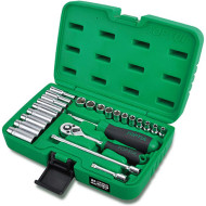Набор торцевых головок с трещоткой TOPTUL Dr. Flank Socket Set Professional Grade 1/4" 24шт (GCAI2403)