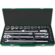 Набор торцевых головок с трещоткой TOPTUL Dr. Socket Set SAE 1/2" 25шт (GCAD2513)