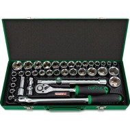 Набор торцевых головок с трещоткой TOPTUL Dr. Socket Set 1/2" 38шт (GCAD3803)