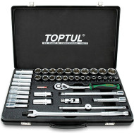 Набор торцевых головок с трещоткой TOPTUL Dr. Socket Set Professional Grade 1/2" 41шт (GCAD4102)
