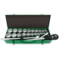 Набор торцевых головок с трещоткой TOPTUL Dr. Flank Socket Set Metric & SAE 3/4" 26шт (GCAD2608)