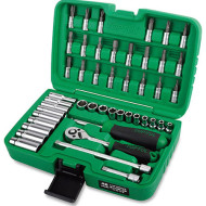 Набор торцевых головок с трещоткой TOPTUL Dr. Flank Socket Set Professional Grade 1/4" 46шт (GCAI4601)