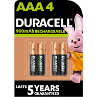 Аккумулятор DURACELL Rechargeable AAA 900mAh 4шт/уп (5005015)