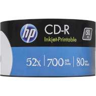 CD-R HP Inkjet Printable 700MB 52x 50pcs/spindle (69312/CRE00017WIP-3)