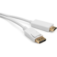 Кабель VINGA DisplayPort - HDMI 1.8м White (VCPDPHDMI1.8WH)