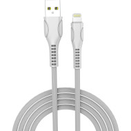 Кабель COLORWAY PVC USB to Apple Lightning 2.4A 1м White (CW-CBUL027-WH)
