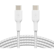 Кабель BELKIN Boost Up Charge Braided USB-C to USB-C 1м White (CAB004BT1MWH)