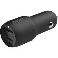 Автомобильное зарядное устройство BELKIN Boost Up Charge Dual USB-A Car Charger 24W Black (CCB001BTBK)