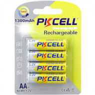 Аккумулятор PKCELL Rechargeable AA 1300mAh 4шт/уп (6942449544865)