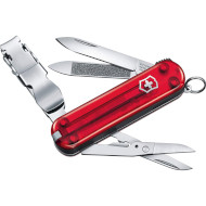 Швейцарский нож VICTORINOX Delemont Nail Clip 580 Red Transparent (0.6463.T)